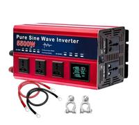 HENGJINGTR Inversor de Onda sinusoidal Pura de 5500W CC 12V/24V/48V/60V/72V a CA 110V/220V 50Hz/60Hz, diseño silencioso con 5 Salidas de CA, inversor de Potencia de Fase Dividida,24v to 220v