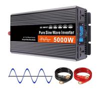 HENGJINGTR Inverter De Onda Sinusoidal Pura 5000W, 12V 24V 48V DC A 110V 220V AC Convertidor, Inverter De Energía para Camión, RV, Inverter De Energía Solar Fuera De La Red,72v to 220v 50hz