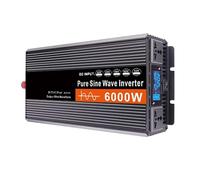 HENGJINGTR Inverter de Potencia de Onda sinusoidal Pura de 6000W, con 2 Salidas de CA, Pantalla LCD 12V-72V DC a 120V / 240V convertidor de CA, para hogar, RV y Fuera de la Red Solar,48V to 110V