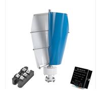 HENGJINGTR Kit de Generador de Turbina Eólica de 1800W, Turbina Eólica de Eje Vertical de 2 Aspas 12V/24V/48V con Controlador, Puede Funcionar de Forma Segura en un Entorno de -40℃~80℃,24v