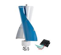 HENGJINGTR Kit Generador de Turbina Eólica de 2500W, Sistema de Energía Eólica de Eje Vertical Silencioso 12V/24V, Energía Eólica de 2 Aspas para el Hogar, Patio Trasero - con Controlador,24v