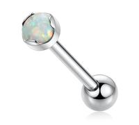 hengkaixuan G23 - Piercing para lengua de titanio de 14 a 20 mm, con rosca interna, para cartílago, hélice, caracola, tragus, labret, joyería de 14 G, barra recta para lengua unisex, Titanio, otro