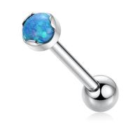 hengkaixuan G23 - Piercing para lengua de titanio de 14 a 20 mm, con rosca interna, para cartílago, hélice, caracola, tragus, labret, joyería de 14 G, barra recta para lengua unisex, Titanio, otro