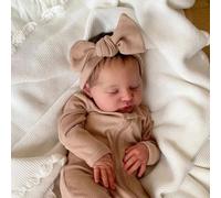 Hengluck Reborn Bebés Reborn Muñecas de Bebé Niñas 20 pulgadas Hecho a Mano Lavable Cuerpo de Vinilo Muñeca Realista Reborn Parece Un Bebé Real (Ojos Cerrados Niña)