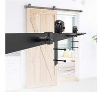 HENGMEI 183cm Accesorios de Puertas Herraje para Puertas Corredera Juego de Piezas de Metal Carril para Puerta