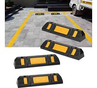 HENGMEI 4X Tope para rueda de goma Barreras para Parking Tope para Estacionamiento Para Automóviles,Camiones,Carretillas Elevadoras