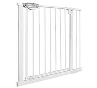 HENGMEI Auto Close - Rejilla de seguridad para puertas de niños o animales, sin taladrar, apertura bidireccional 180°, color blanco