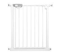 HENGMEI Barrera de Seguridad de Niños para Puertas extensible de metal 75-85cm Auto Close, Sin Taladrar, Blanco