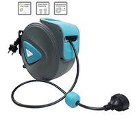 HENGMEI Carrete de cable automático de 20 m, enrollador de cable eléctrico, cable de extensión para montaje en pared