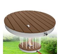 HENGMEI Ducha de jardín, ducha de suelo, para exteriores, WPC, camping, ducha exterior, cartucho de sauna, antideslizante, resistente a la intemperie, superficie de soporte de aluminio hasta 4 m,