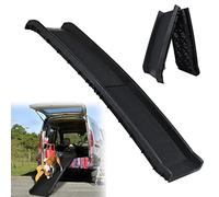 HENGMEI Escalera para perros plegable de plástico para perros, rampa de acceso para maletero, escalera para mascotas para perros grandes y pesados, 156 x 40 cm, negro