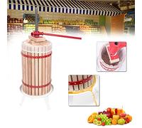 HENGMEI Exprimidor manual de frutas de 30 L, de roble, con mango y paño de presión