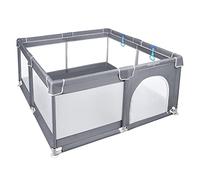 HENGMEI Parque Infantil para Bebés con Barrera de Seguridad - Centro de Actividades de 127 x 127 cm con Base Antideslizante y Malla Transpirable