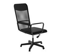 HENGMEI Silla de oficina ergonómica con malla y reposabrazos, de malla, giratoria, para videojuegos, color negro