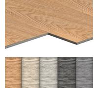 HENGMEI Suelo de PVC autoadhesivo, vetas de madera, resistentes al agua, azulejos cortables, para dormitorio, cocina, salón, 18 unidades, 2,51 m², modelo A