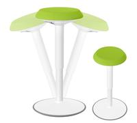 HENGMEI Taburete ergonómico para oficina, con asiento de pie, inclinable 360°, con efecto oscilante, altura regulable, redondo, color verde