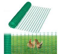 HENGMEI Valla de Barrera de 2x30 m, Valla de construcción, Valla delimitadora, Vallas para Animales de Granja, 100 cm de Altura, Red Protectora de plástico, Valla móvil, Valla para Pollos, Valla para