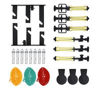 HengMing Soporte de Fondo Fotográfico Sistema Rodillos Kit para Fotografía Estudio Light Stand Deslizante Manual con 2X Ganchos de Triple-Plegar, 6X Barras de Extensión, 3X Cadenas