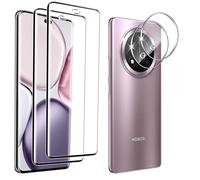 Hengnewro 2 Piezas Protector Pantalla para Honor Magic 7 Lite con 2 Piezas Protector Camara, Cristal Vidrio Templado Anti-Arañazos, 9H Dureza, Ultra HD Cristal Templado