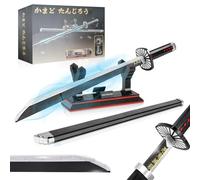 Hengrongshen Katana Demon Slayer de Bloques de Construcción 99.7 cm | Espada Tanjiro Kamado con Vaina y Soporte, Kit de 759 Piezas, Decoración Coleccionable para Fans del Anime