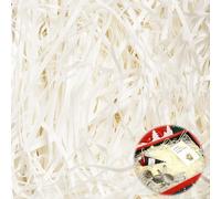 Hengrongshen Material de Relleno de Regalo, 500g Material de Relleno Para Paquetes, Papel Triturado, Decoración para Navidad, Boda, Aniversario, Fiesta de San Valentín (Blanquecino)