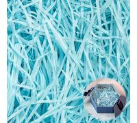 Hengrongshen Material de Relleno de Regalo, 500g Material de Relleno Para Paquetes, Papel Triturado, Decoración para Navidad, Boda, Aniversario, Fiesta de San Valentín (Azul)