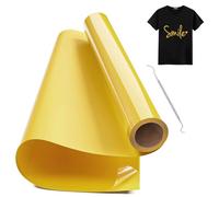 Hengrongshen Rollo Vinilo Textil Termoadhesivo Oro, 30,5 CM x 300 CM Vinilo Termoadhesivo Textil Oro con Gancho, Vinilo Iron Textil Oro para Cri-Cut & Silhouette DIY T-shirt (Oro)