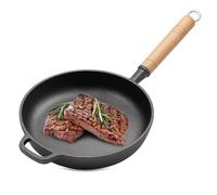 Hengrongshen Sarten Hierro Fundido, 23cm Cast Iron Skillet Antiadherente Natural & Sin Recubrimiento Químico, Frigideira Ferro Fundido de Alta Pureza, Apta para Inducción, Eléctrico y Gas