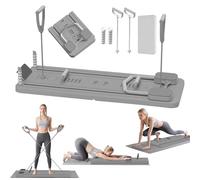 Hengrongshen Tabla de pilates para el hogar, 5 en 1, plegable, mini tabla reformadora de pilates, con temporizador para núcleo, cintura, pierna, brazo y entrenamiento de espalda, 2025, reformador