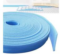 Hengrongshen Tiras aislantes para bordes, 50 mm x 5 mm x 10 m, autoadhesivas, para compensación, para sellar entre placas de calefacción por suelo radiante y paredes (azul)