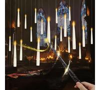 Hengrongshen Velas Flotantes, 20 Piezas 16,8 CM Velas Flotantes Har-ry Potter con Varita, Floating Candles para Decoración de Halloween, Velas Colgantes