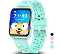 HENGTO Reloj Actividad para niños, IP68 Resistente al Agua, Reloj Inteligente para niños con podómetros, frecuencia cardíaca, Monitor de sueño, Regalo para Adolescentes de 6-16 años (Green)