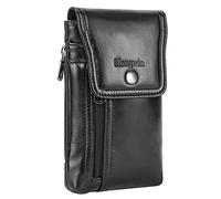 Hengwin Cinturón de Teléfono Móvil Bolsa, Pequeño Teléfono Celular Bolso para Hombres para Samsung S25 S24 S23 S22 S21 S20 Ultra A06 F06 5G Funda, Piel Genuina Smartphone Bolsa Múltiples Bolsillos