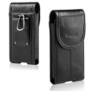 Hengwin Funda de Cuero Genuino de los Hombres del Teléfono, Soporte de la Bolsa del Teléfono Móvil para iPhone 16 Pro MAX, 16 Plus, 15 14 13 12 Pro MAX Fundas Funda, Smartphone Cintura Cinturón Clip