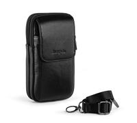 Hengwin Hombres de Cuero Genuino Bolsa de Hombro, Funda de Cinturón del Teléfono Móvil, Pequeña Bolsa de Cinturón Lateral, Smartphone Titular de la Tarjeta, la Cintura Correa de Dinero Crossbody Bolso