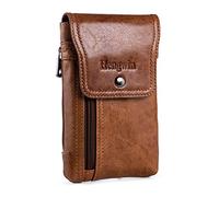 Hengwin Hombres del Teléfono Móvil del Cinturón Titular, Smartphone Cinturón de Cintura Bolsa para el iPhone 16 Pro MAX, 16 Plus 15 14 13 12 11 Pro MAX Casos, Caso de Cuero Genuino Dinero Bolso