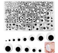 Hengxinchen 1970 Piezas Ojos De Seguridad para Amigurumi, 4-20mm Ojos para Manualidades, 8 TamañOs De Amigurumis Ojos Seguridad, PláStico Googly Eyes Ojos Adhesivos para DIY Scrapbooking ArtesaníA