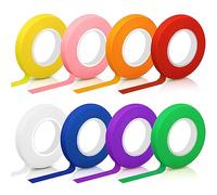 Hengxinchen 8 Pcs Rollos Cinta Adhesiva Colores,10mm×20m Adhesiva De Colores Para Manualidades,Escribible Cinta Adhesiva,Para Pintura,álbumes De Recortes,Decoración De Diarios,Manualidades,DIY,Artes