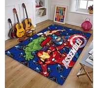 hengyuanxiang Niños Spiderman Felpudo Capitán América Alfombra Piso Dormitorio Baño Cocina Felpudo Antideslizante C2951 120X160Cm