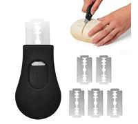 Henjunu Cuchillo de panadero compacto, cuchillo para marcar masa con 5 hojas de afeitar, accesorios para hornear pan