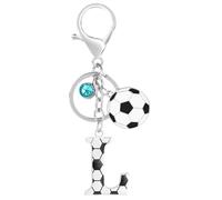 Henjunu Llavero con Lletra Inicial,Llavero Futbol de Letra Inicial,llavero de Coche,Letra Inicial Colgante Llavero Llavero,Llavero Personalizado
