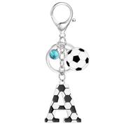 Henjunu Llavero con Lletra Inicial,Llavero Futbol de Letra Inicial,llavero de Coche,Letra Inicial Colgante Llavero Llavero,Llavero Personalizado