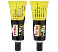Henkel Adhesivo multiuso Pattex 2 x 50 g en tubo irrompible, sin disolventes, extrafuerte, rápido y limpio, no gotea, potente