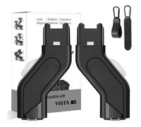Henkgo Adaptador superior compatible con cochecitos/moisés UPPAbaby Vista y Vista V2, asiento para niños, Aria, Mesa V2 o Mesa Max, accesorios de asientos de coche seguros para bebés, 1 juego + 2
