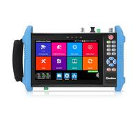 Henkion Probador de CCTV 8K 32MP 4K 12MP IP probador de cámara con POE++ máximo 90W, 8MP TVI/CVI/AHD/CVBS CCTV monitor de cámara, interfaz SFP de 1 canal, prueba IPC cable WiFiTest herramientas de red