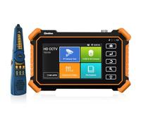 Henkion probador de CCTV IPC-1910C Plus, monitor táctil de 4 pulgadas, prueba cámaras IP 8K 32MP y 4K 8MP TVI CVI AHD CVBS, CCTV Tester Soporte POE PTZ WiFi RS485 con Trazador de Cables