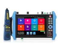 Henkion Tester Probador de CCTV IPC-9800MOVTADHS Pro, Pantalla Táctil IPS de 7 Pulgadas compatible con 8K y 4K, 8 MP, HD-TVI CVI AHD SDI prueba IPC IP OPM VFL TDR Probador de Cables POE HDMI VGA WiFi