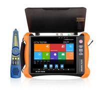 Henkion X9ADHS Pro - Probador de videovigilancia con pantalla táctil IPS de 8 pulgadas, CCTV Tester soporta pruebas cámaras IP 8K 32MP y 4K 8MP TVI CVI AHD SDI, probador de red 90W POE++ HD I/O WiFi