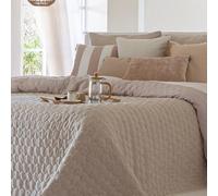 Henko - Colcha Cama 200 - Tejido Extra Suave Color Beig - Acolchado Ligero de 80 gr - Ideal para Primavera y Otoño - Fabricado en España - 300x270 cm (NALI Beig)