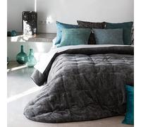 Henko - Colcha Invierno Cama 150 - Tejido Velvet Mate Color Gris - Napa de 200 gr - Fabricado en España - 250x270 cm (Detroit Gris)